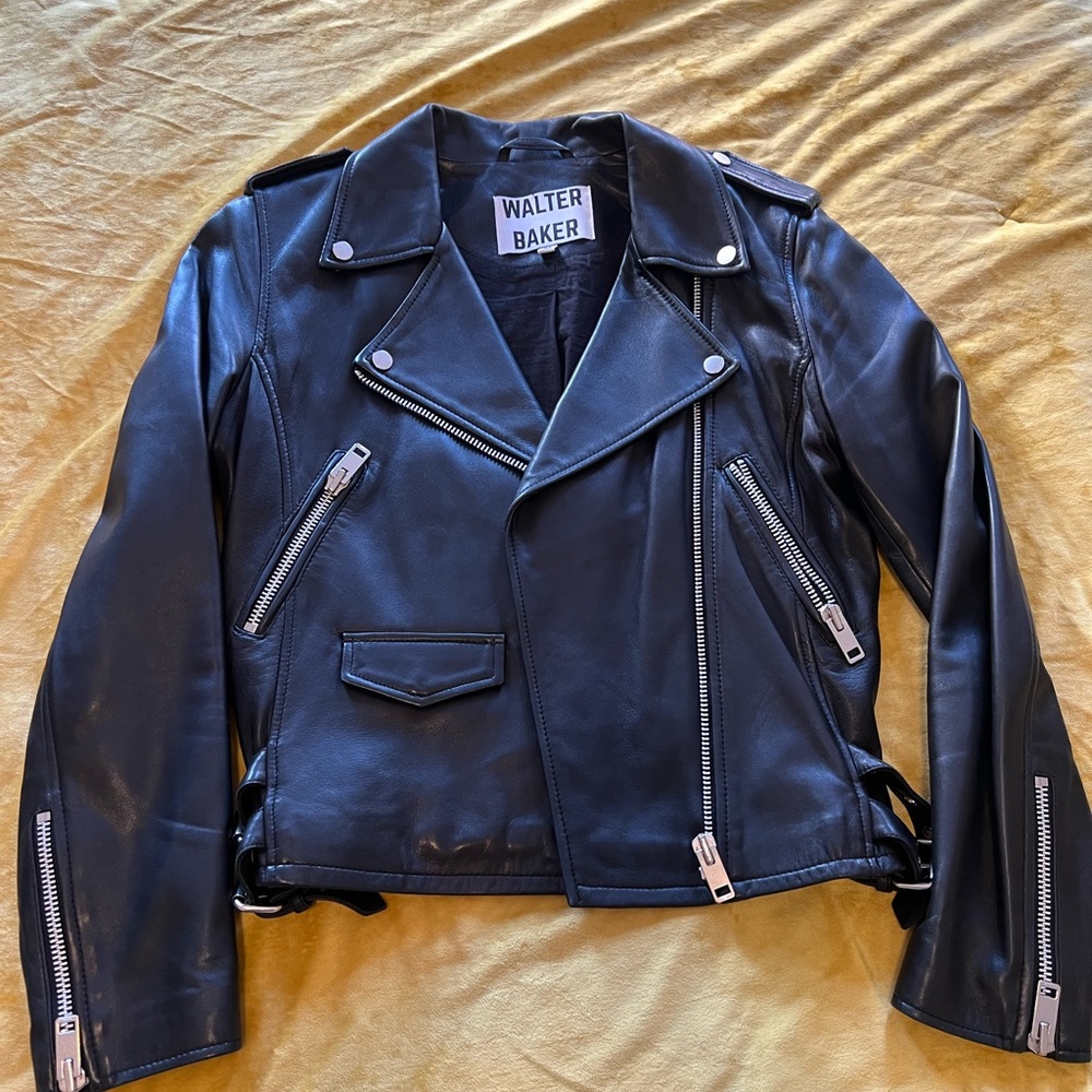 Walter Baker Black Moto Leather Jacket